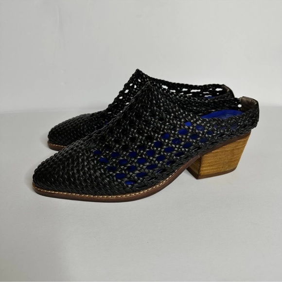 Jeffrey Campbell Leone Basket Weave Anthropologie Mules - Picture 2 of 7